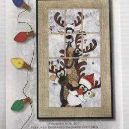 Reindeer Games Christmas Window Pane Pattern